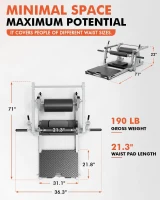 GMWD HRTQ Plate-Loaded Hip Thrust Bench, 800 lb Capacity Glute Builder with Weight Holders, Scratch-Resistant Sleeves and Adjustable Footboard(m-4)