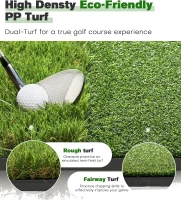 Premium Dual-Turf 5x4 ft Golf Hitting Mat — Thickened Backyard & Indoor Practice Surface for Swing, Chipping & Driving (Great Gift)(m-2)