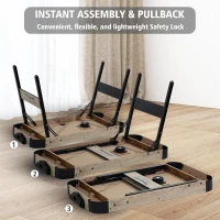 48"" Foldable Air Hockey Table - Indoor Arcade Set with Electronic Scoreboard, 2 Pucks & 2 Pushers(m-3)