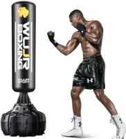 70"" Stand-Up Punching Bag with Suction Base and Protective Gloves — Heavy Kickboxing Bag for Adults & Teens(m-7)