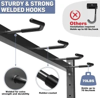 WALMANN Freestanding 4-Bike Floor Stand for Garage - Heavy-Duty Vertical Bike Storage with Welded Hooks(m-4)