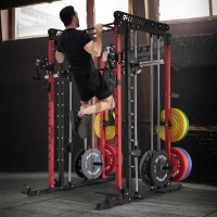 RitFit M1 / M1 Pro Smith Machine with Integrated Cable Crossover — Multi-Function Power Cage for Home Gyms(m-9)