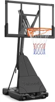 Portable Basketball Hoop System with 44/48"" PC Backboard, Quick Height Adjustment to 10 ft, Wheeled Base for Backyard/Driveway/Court(m-1)