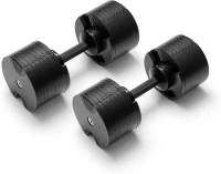 NÜOBELL Adjustable Dumbbell Pair — Easy-Twist 2024/25 Model, Selectable 5–50 lb or 5–80 lb(m-4)