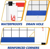 Outdoor Heavy-Duty Volleyball Net Set with Anti-Sag Design, Adjustable Aluminum Telescoping Poles, Portable for Backyard, Grass & Beach(m-3)