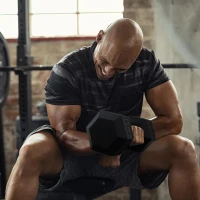 RitFit Rubber-Encased Hex Dumbbell Set with 6-Tier Rack (350 lb Total) — Coated Hand Weights for Complete Home Workouts(m-7)