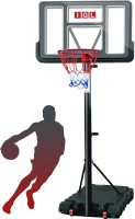IGL Portable Basketball Hoop – 44"" PE Backboard, Adjustable 5.6–10 ft, Mobile Outdoor Goal with 13.2 GAL Base(m-1)