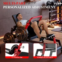 Plate-Loaded Hip Thrust Machine - 900 lb Capacity Heavy-Duty Glute Bridge Trainer with Weight Holder & Adjustable Footboard for Home Gym(m-4)