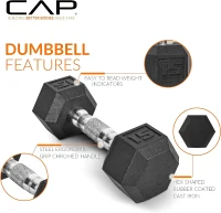CAP Barbell Dumbbell Set with Three-Tier Rack | Available in 280 lb, 550 lb & 1200 lb Configurations(m-2)