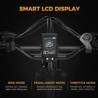 Jasion X-Hunter Foldable E-Bike — 750W Motor (Peak 1400W), 624Wh Removable Battery, 30 MPH, 20""x4"" Fat Tires, Full Suspension, 70+ Mile Range, 7-Speed(m-5)