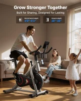 MERACH Stationary Exercise Bike with App — Brake Pad Resistance, Low-Noise Indoor Cycling, 300 lb Capacity, Tablet Mount & Guided Classes(m-7)