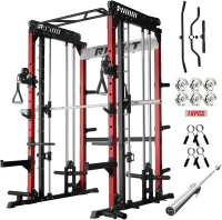 RitFit M1 / M1 Pro Smith Machine with Cable Crossover, Multi-Function Power Cage & Squat Rack for Home Gym(m-1)
