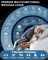 RelaxRelife 4D Full-Body Massage Chair with 166° Flexible SL Track, Reading Lamp, 18 Modes, 11 Techniques, 36 Airbags, Zero Gravity Recliner, Yoga Stretch & Foot Massage (Grey)(m-3)