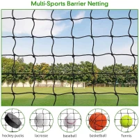 Heavy-Duty Baseball/Softball Backstop Netting #18 - Durable Polyethylene Sports Barrier, Various Sizes (10'x10' to 15'x50')(m-4)