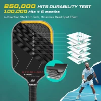 STORM 007 Pickleball Paddle — T700 Raw Carbon Face & 16 mm STR Polymer Core, Thermoformed for Spin, Power & Durability (USAPA Certified)(m-3)