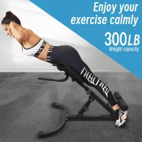 Hyper Back Extension Roman Chair — Foldable Hyperextension Bench for Glutes, Hamstrings & Lower Back(m-2)