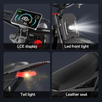 Electric Dirt Bike for Adults with Peak 3000W Brushless Motor, 48V 32Ah Removable Battery, Up to 37 MPH and ~80 Miles Range – Fat-Tire Electric Mountain E-Bike for Snow, Sand & Commuting(m-7)