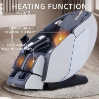 MassaMAX 4D Full-Body Massage Chair with Zero Gravity, Extendable Footrest, SL-Track, 15 Programs, AI Voice Control, Yoga Stretch, Foot Rollers, Lumbar & Calf Heating, Includes Cover (White)(m-6)