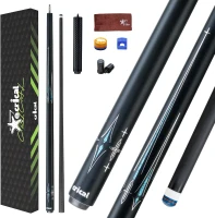 CRICAL 58"" Carbon Fiber Pool Cue – Professional Low-Deflection Billiard Cue with 3/8×8 Stainless Steel Joint & 12.5mm Tip(m-1)