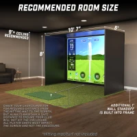 GoSports Golf Simulator Enclosure Kit with Frame and HD Impact Screen - Available in 10 x 8 ft, 12 x 9 ft, or 14 x 8 ft(m-5)