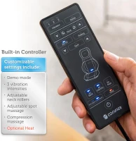 COMFIER 2D/3D Shiatsu Neck & Back Massager with Heat - Adjustable Rolling & Spot Massage, Compression and Vibration Chair Pad with 2D/3D Kneading(m-8)