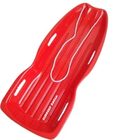 Slippery Racer Downhill Xtreme Flexible Plastic Toboggan — Adults & Kids Snow Sled for Up to 2 Riders with Pull Rope and Handles(m-4)