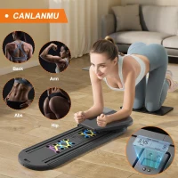 Multifunctional Foldable Pilates Board Reformer — Portable Ab & Core Trainer with Resistance Bands, Push-Up Handles, Balance Platform and Timer, Up to 330 lb Capacity(m-4)