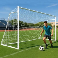 MOPHOTO Foldable Soccer Goals – Multi-Size Options 6×4 to 24×8 ft, Full-Size Outdoor Goals for Backyard, Teens & Adult Training(m-6)