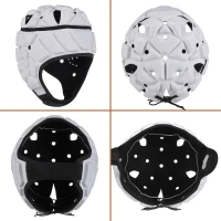 Soft Helmet Scrum Cap for Flag Football & Rugby — Youth/Adult Soft-Shell Head Protector(m-4)
