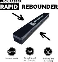 ACE HOCKEY 30"" x 60"" Shooting Pad with Puck Rebounder - 12.5 sq ft Synthetic Ice Mat & Puck Passer for One-Timers(m-6)