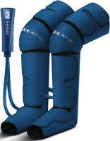 Air Compression Leg Massager with Heat — Full Leg (Foot to Thigh) Compression Therapy for Varicose Veins, Muscle Fatigue, Cramps, Swelling & Edema — Gift for Mom, Dad, Men & Women(m-9)