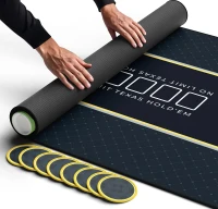 Newverest 70"" x 30"" Poker Table Top – Black Texas Hold'em Mat for 6ft & 8ft Folding Tables (30"" Width), Portable with Zipper Storage Bag in Gift Box(m-1)