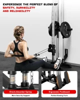 GOIMU WM1 Wall-Mounted Cable Station — 17-Position High & Low Crossover with Removable Footplate for Home/Garage Gyms(m-9)