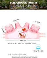 Puddle Float Jumper Swim Vest with Arm Floaties - Toddler Life Jacket for 20-70 lbs, Ages 1-9(m-3)