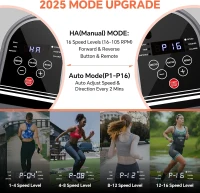 2025 Under-Desk Elliptical Machine – Electric Leg Exerciser Pro (As Seen on TV) with 16 Adjustable Speeds (16–105 RPM), 16 Auto Programs, Quiet Operation, Fully Assembled with Remote Control & Non-Slip Foot Straps(m-3)