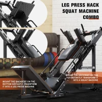 RitFit Pro Adjustable Leg Press & Hack Squat Station with Barbell Plate Set, Linear-Bearing Home Gym Equipment for Comprehensive Lower-Body Workouts and Weight Storage(m-6)