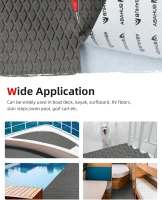 Abahub EVA Marine Flooring — 6mm Camouflage Traction Pad, Self-Adhesive & Cut-to-Fit Deck Sheet (96''x16''/23.5''/38''/47''; 48''x16'') for Surfboards, SUPs, Kayaks and Boats(m-5)