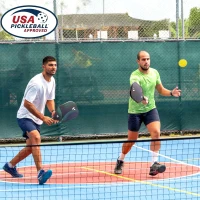 Fiberglass Pickleball Paddle Set, 2-Pack with 4 Balls and Carry Strap – USAPA Approved, Lightweight Durable Rackets for All Levels(m-6)