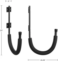 Kayak Wall Hanger Set — 4 Pairs (8 Hooks) Heavy-Duty J-Racks, 100 lb Capacity per Pair, Foam-Padded Wall Mounts(m-6)