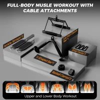 Mikolo M4 2.0 Smith Machine & Power Rack - 2200 lb Capacity Squat Rack with Lat Pulldown, Cable Crossover and Leg Hold-Down(m-9)