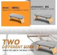 Bamboo Folding Meditation Bench Stool with Cushion — Seiza Kneeling Prayer Bench (Grey)(m-4)