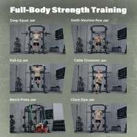 Major Fitness Drone2 Smith△ Machine — All-in-One Home Gym with Smith Bar, Dual Lat Pulldowns & Cable Crossover(m-9)