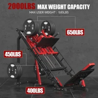 SPART 5-in-1 Iso Leg Press & Hack Squat Machine with Linear Bearings, Calf Raise and Band Pegs — Commercial-Style Lower-Body System(m-6)