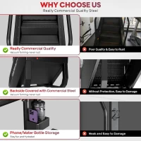 T1 Commercial-Grade Stair Climber Stepper Machine with 15 Resistance Levels, LED Screen and 550 LBS Capacity(m-2)