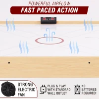 Folding Indoor Air Hockey Table with 12V Fan Motor and LED Electronic Scoreboard — Includes 2 Pucks & 2 Pushers, Perfect for Kids & Adults(m-5)