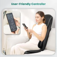 Snailax Shiatsu Neck & Back Massager with Heat - Height-Adjustable Neck Rollers, Compression Seat Pad with Vibration, Full-Body Massage Chair Cushion - Gifts for Men & Women(m-8)