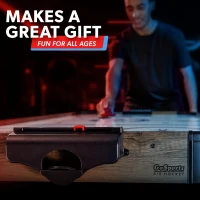 GoSports 54"" Air Hockey Arcade Table for Kids & Adults - Oak or Black Finish - Includes 2 Pushers, 3 Pucks, AC Blower and LED Scoreboard(m-6)