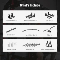 MAJOR FITNESS F22 Power Rack — 1600 lb All-in-One Squat Rack with Dual Pulley System, Heavy-Duty Steel Frame, Attachments & On-Frame Storage for Home Strength Training(m-8)