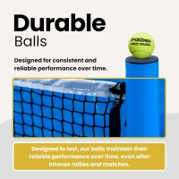 Palbea PRO Padel Balls – FIP-Approved High-Visibility Felt Padel Balls, Pressurized Tubes of 3 (Options: 6 / 12 / 24 Tubes) for Training and Tournaments(m-6)