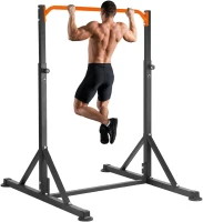Adjustable Power Tower Pull-Up Station — ONETWOFIT Free-Standing Pullup/Chin-up Bar, Multifunction Strength Trainer for Home & Outdoor — 440 lb Capacity(m-1)